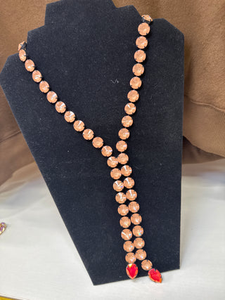 Split Necklace in Smutt- Flamingo Ignite