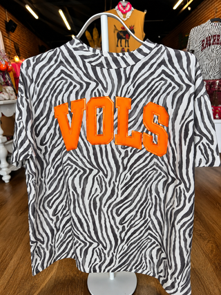 Zebra Print Gameday Mascot Tshirt || PREORDER