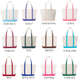 Large Canvas Tote- 22 Colors