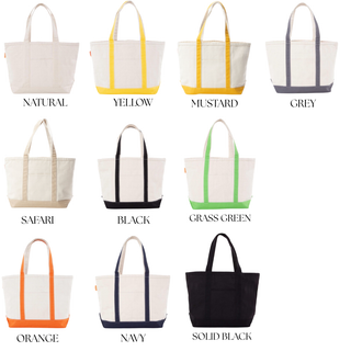Large Canvas Tote- 22 Colors