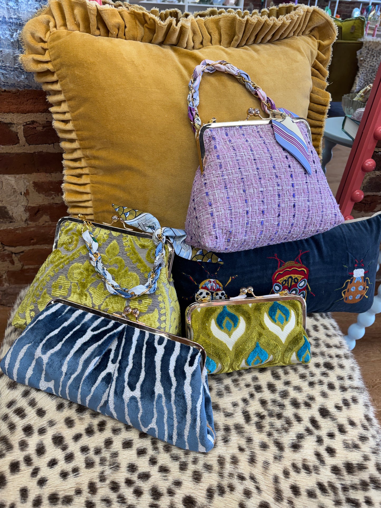 Glenda Gies Purple Tweed “Coco” Purse