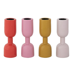 Assorted Enameled Aluminum Circle Taper Holders