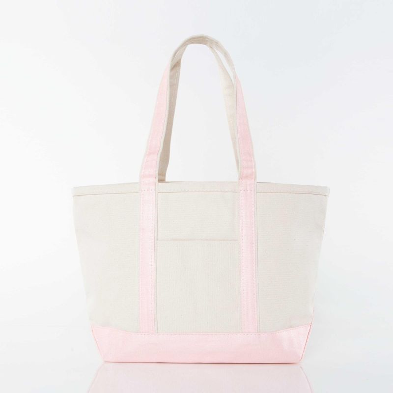 Metallic Medium Canvas Tote, 4 Color Options