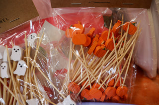 Halloween Food Picks, Sets of 50: Pumpkins, Bats or Ghosts
