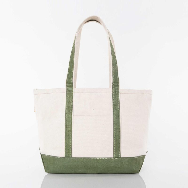 Metallic Medium Canvas Tote, 4 Color Options