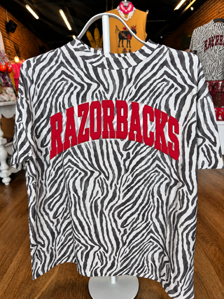 Zebra Print Gameday Mascot Tshirt || PREORDER