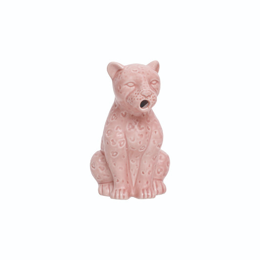 Pink Leopard Ceramic Pitcher/Vase