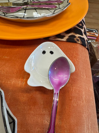 Stoneware Ghost Shaped Trinket Dish/Spoon Rest