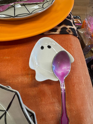 Stoneware Ghost Shaped Trinket Dish/Spoon Rest