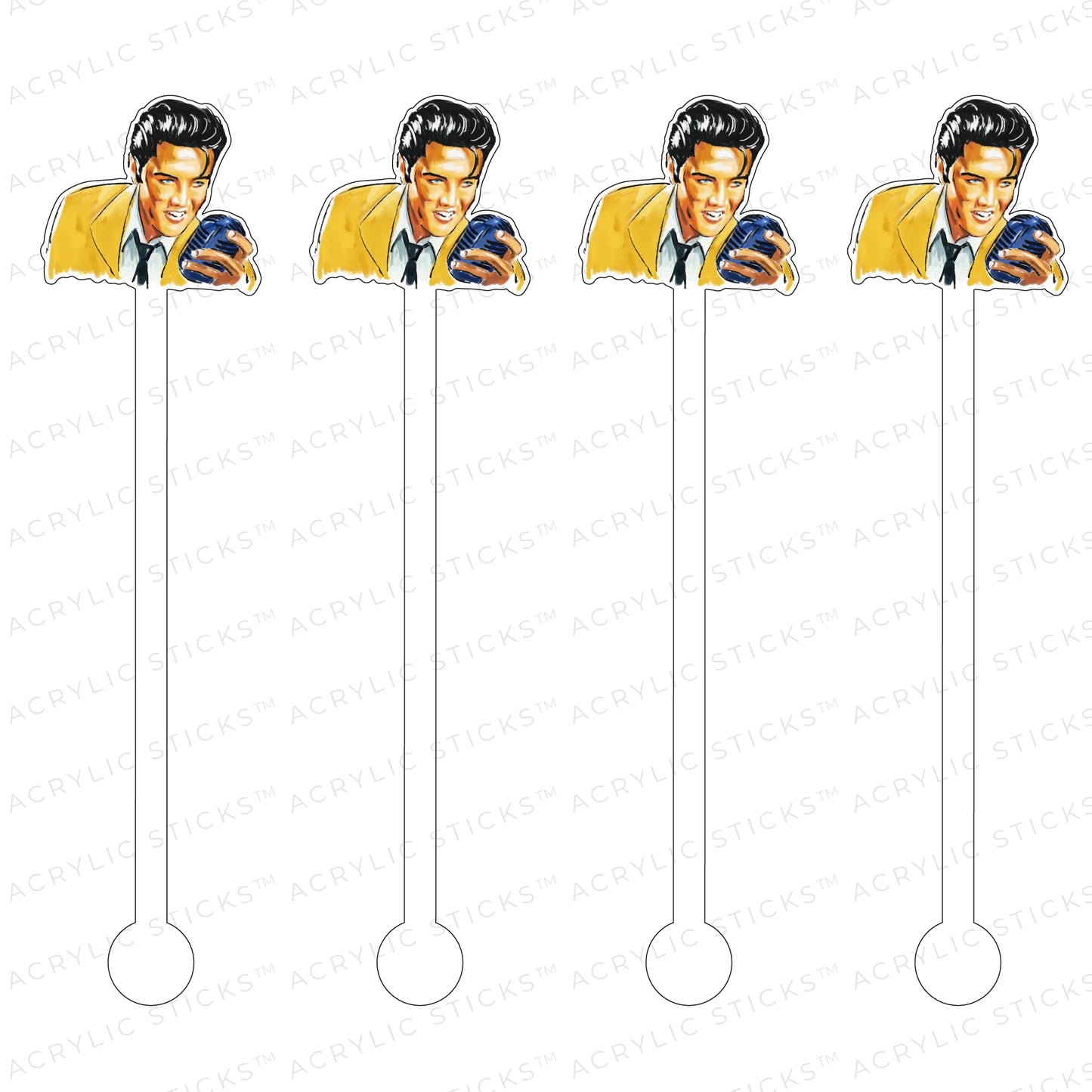 Elvis Presley The King Acrylic Drink Stirrer