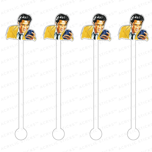 Elvis Presley The King Acrylic Drink Stirrer