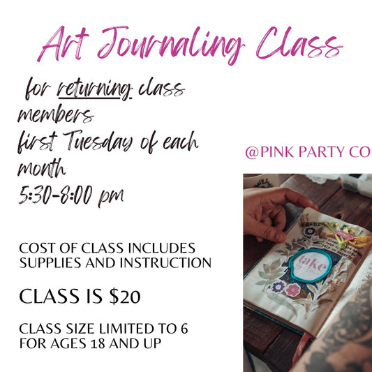 Art Journaling Class 1st Tuesday Every Month 5:30-8:00 PM (Returning)