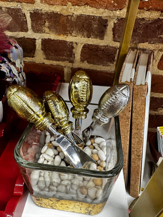 Gameday Football Stainless Steel Spreader- Gold or Silver