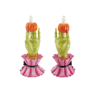 Pumpkin + Witch Hand Candle Holders, 2 Styles