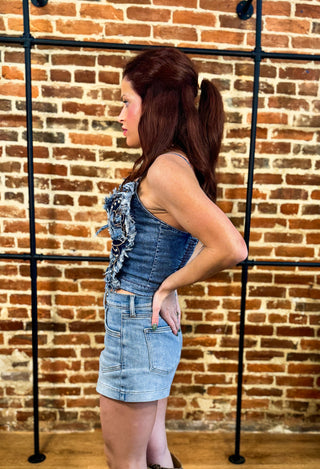 Denim Butterfly Top
