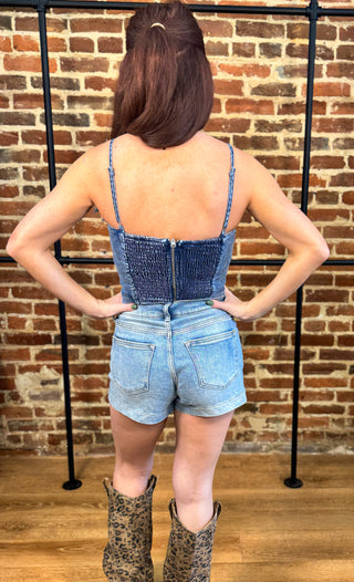 Denim Butterfly Top