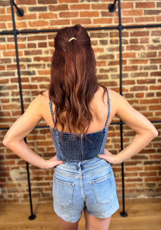 Denim Butterfly Top