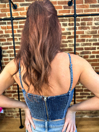 Denim Butterfly Top
