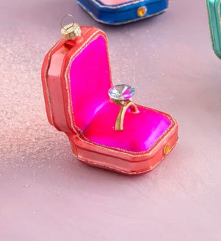 Glitterville Shine and Be Mine Diamond Ring Ornament