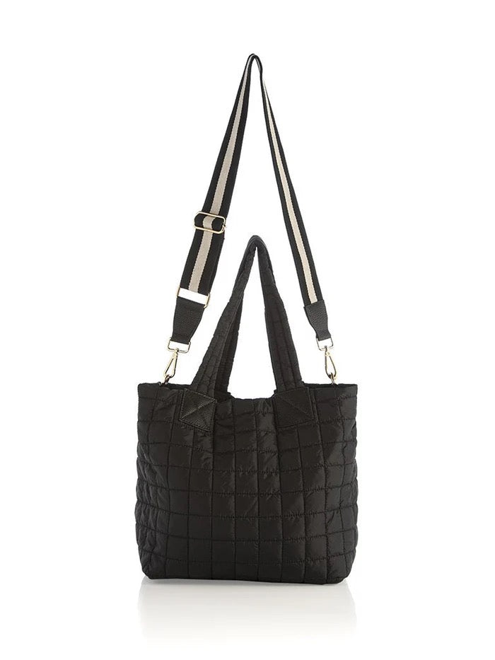 Black & White Puffer Ezra Tote