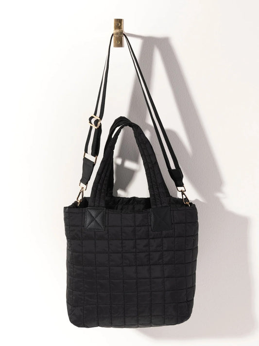 Black & White Puffer Ezra Tote