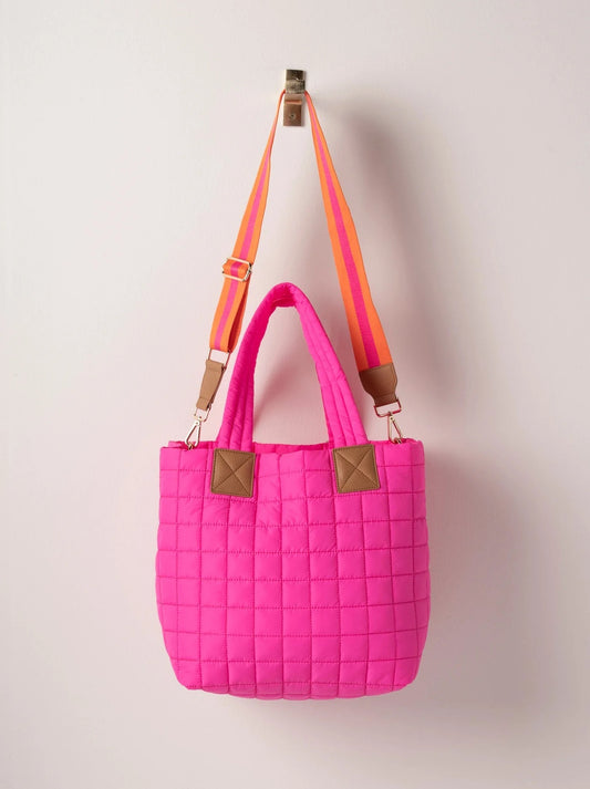 Pink & Orange Puffer Ezra Tote