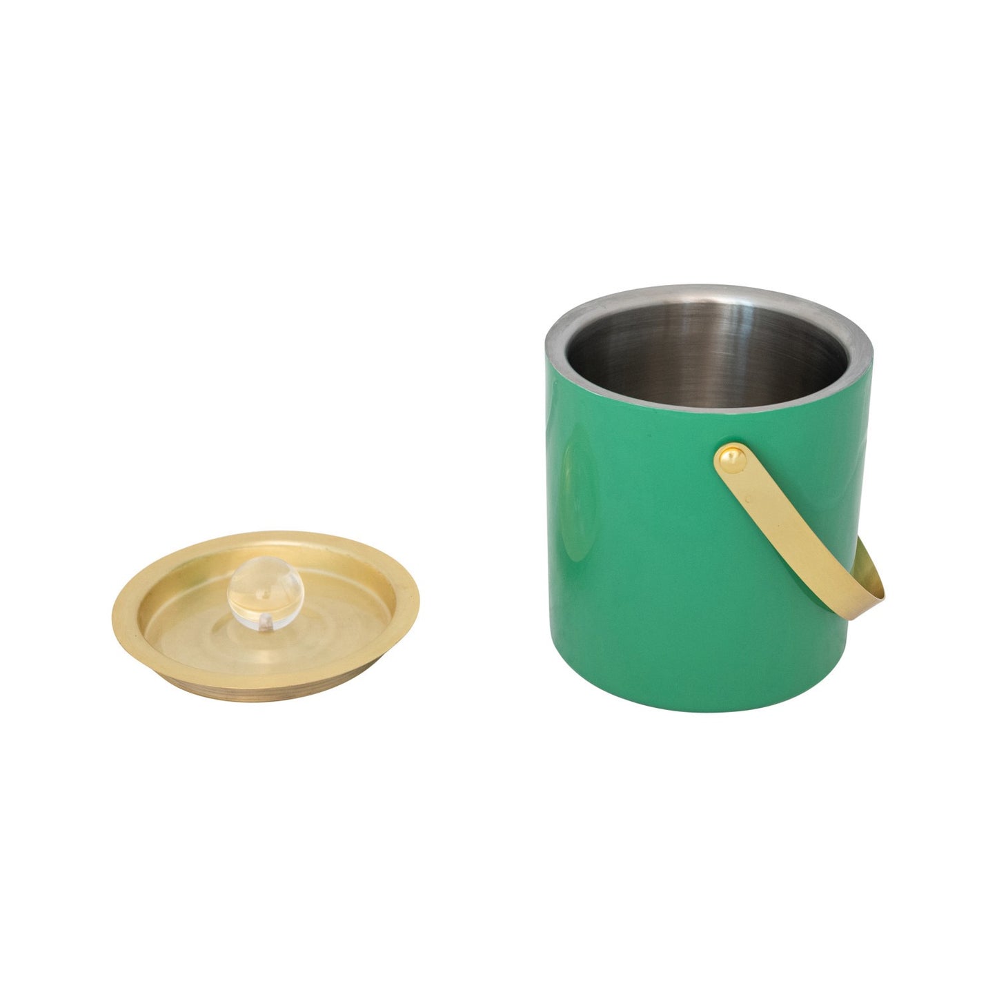 Green 1.5 Quart Enameled Ice Bucket