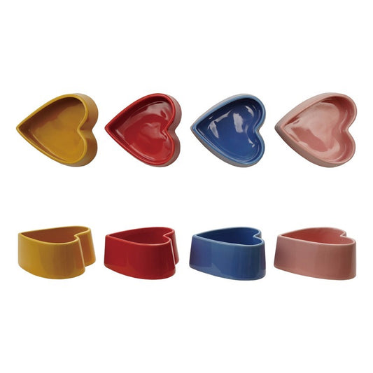 Heart Shaped Ceramic Dish-4 Colors