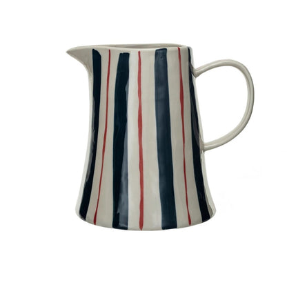 2 Quart Hand Painted Stoneware Pitcher