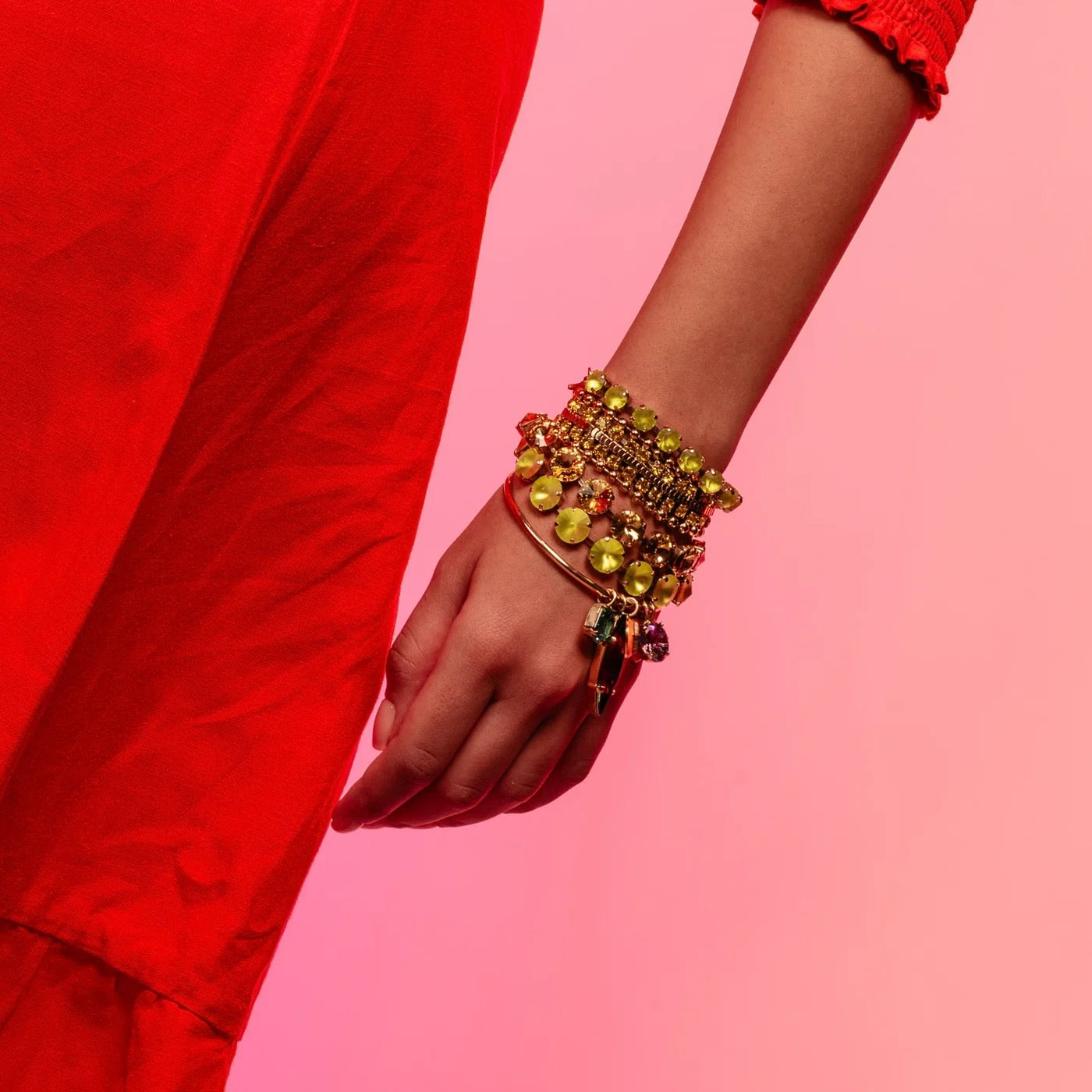 Scottie Stretch Bracelet- Indicolite in Gold