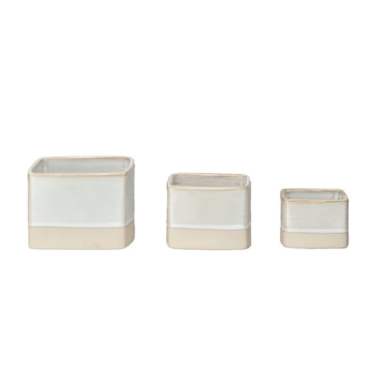Stoneware Nesting Containers, Set of 3