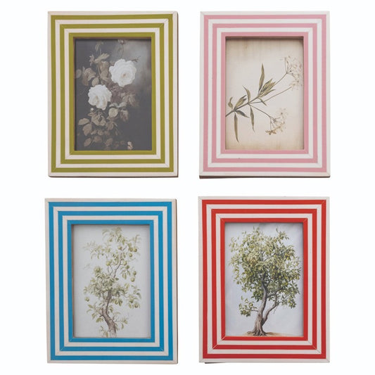Striped Picture Frame- 4 Colors