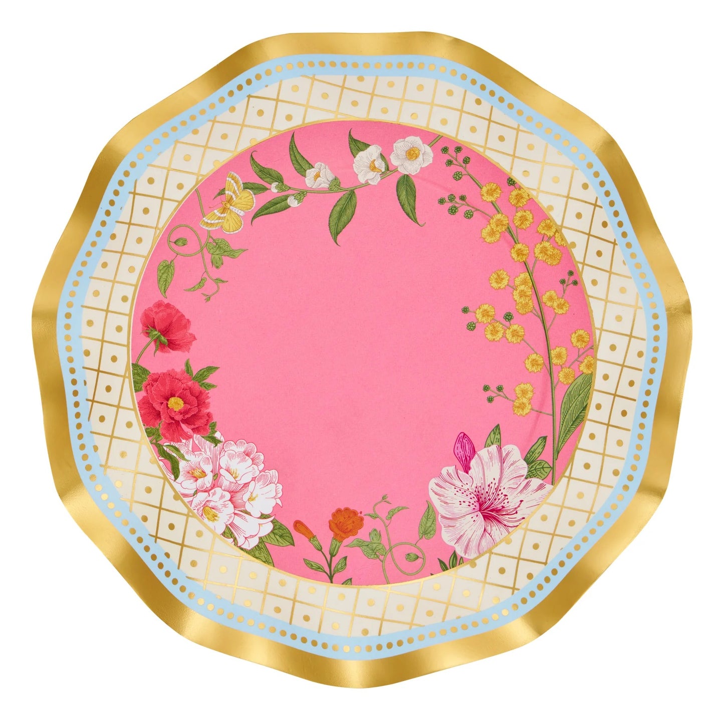 Wavy Salad Plate Rococco Set/8