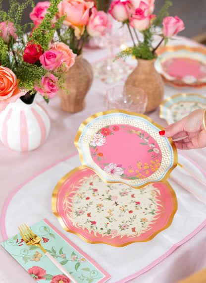 Wavy Salad Plate Rococco Set/8