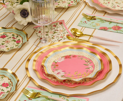 Wavy Salad Plate Rococco Set/8
