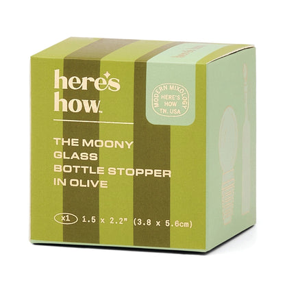Moony Glass Bottle Stopper- Olive