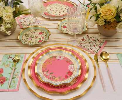 Wavy Appetizer Plate/Bowl Rococco Set/8