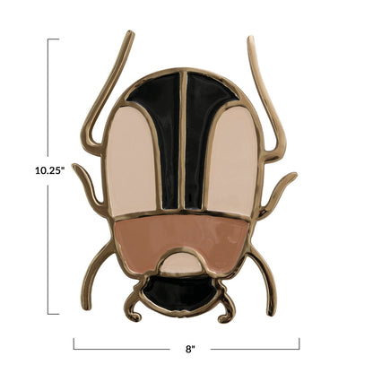 Enameled Beetle Trivet – Cast Aluminum Decorative Table Protector