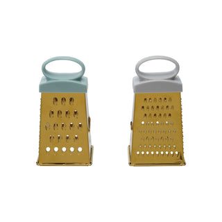 Gold Finish Stainless Steel 4-Sided Grater, 2 Colors