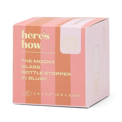 Moony Glass Bottle Stopper- Blush