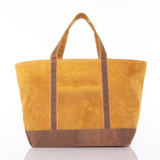 Waxed Large Classic Tote- Yellow