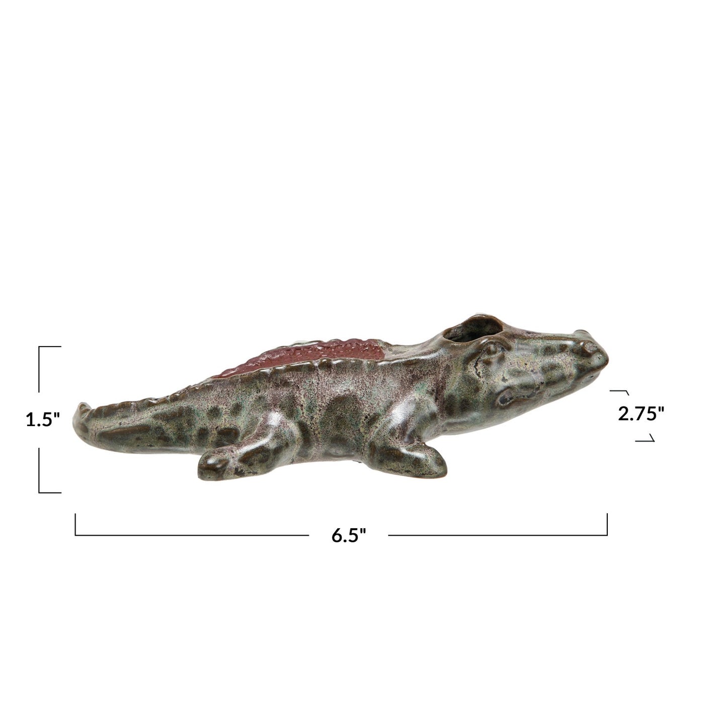 Alligator Stoneware Match Holder & Striker