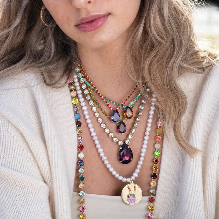 Milli Necklace- Light Amber/Khaki