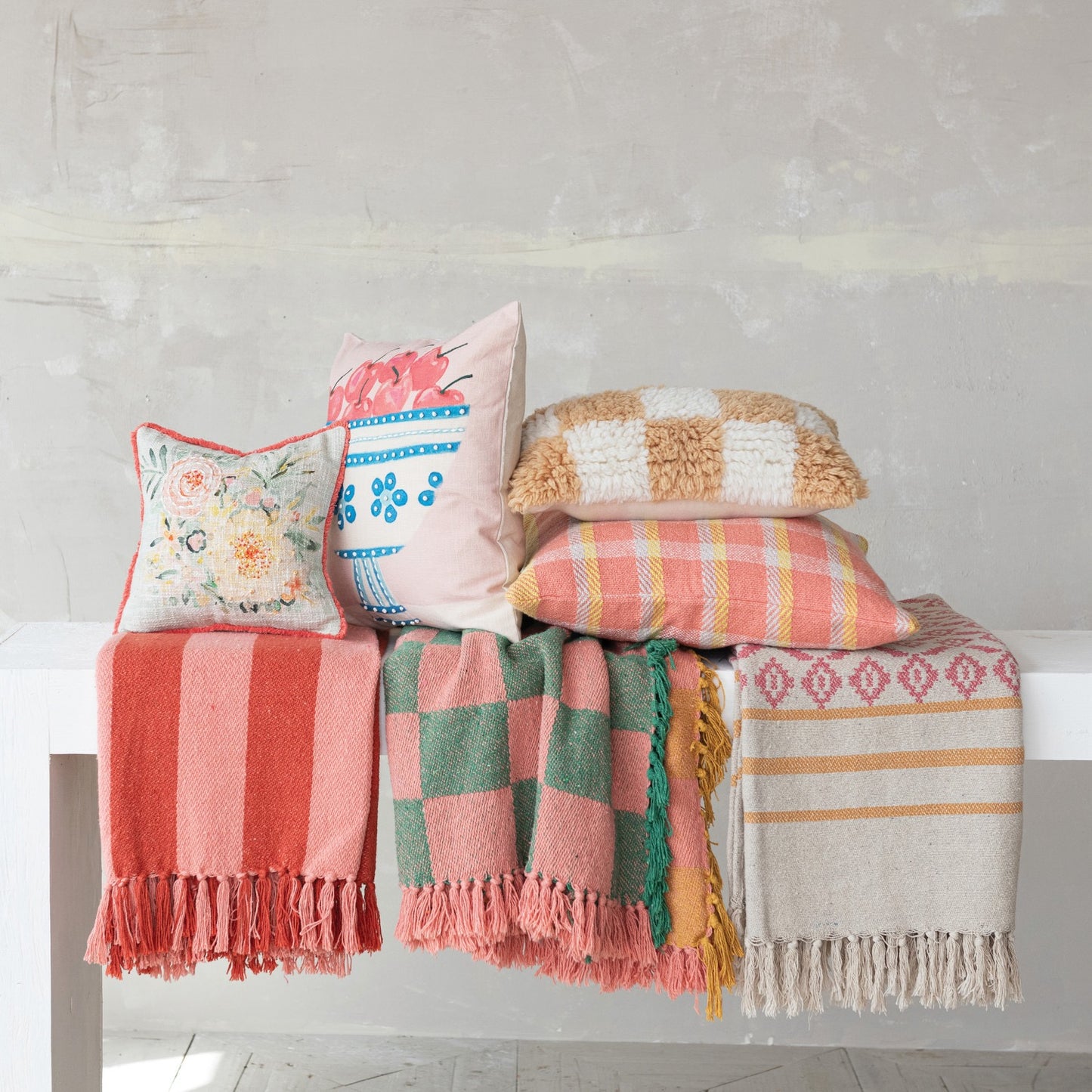 Striped Woven Throw Blanket