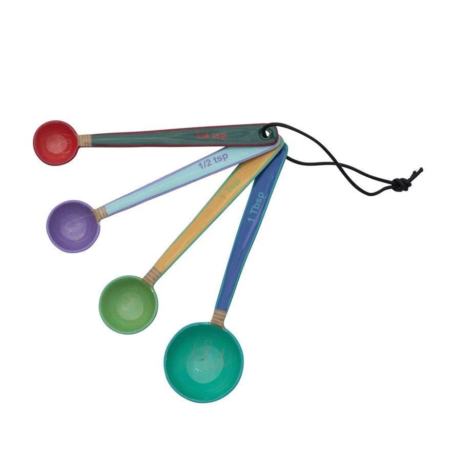 Enamled Multicolor Measuring Spoons Set