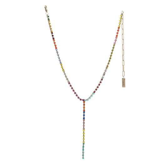 Kassandra Necklace- Antique Gold in Multi Stone