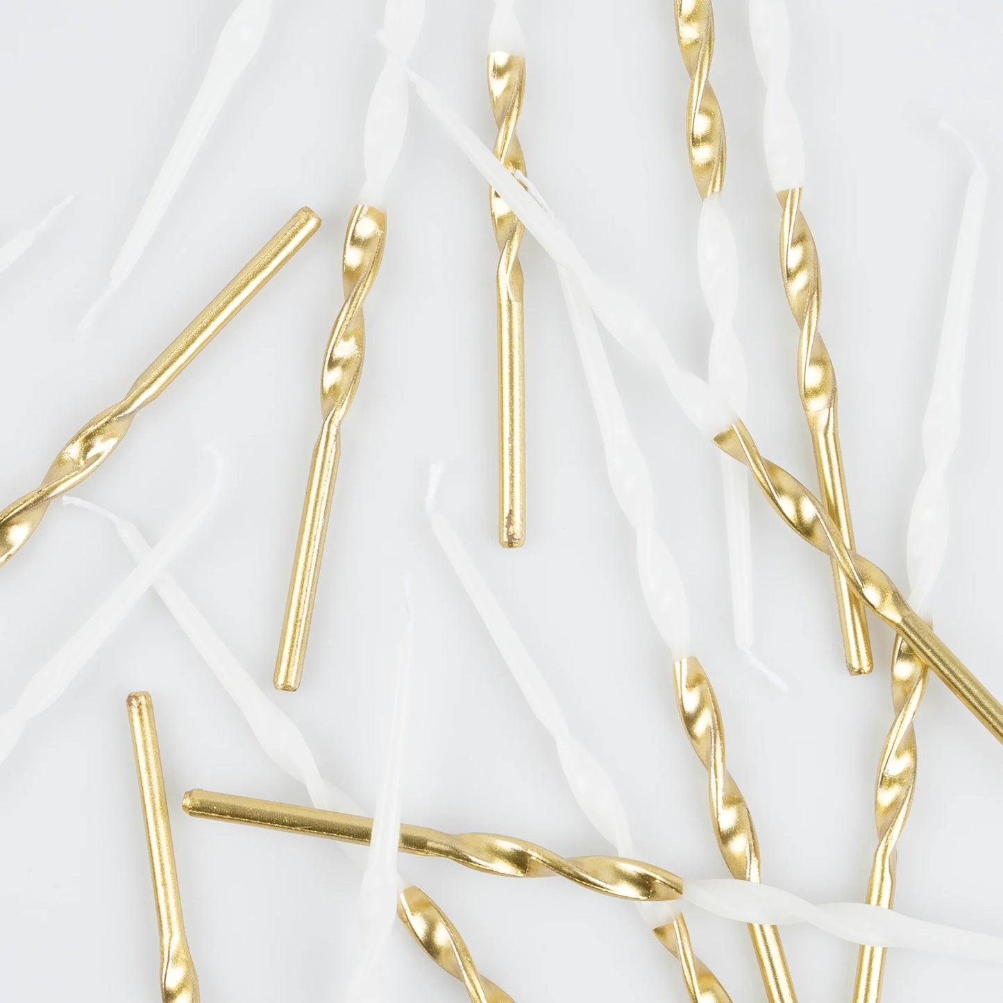 Meri Meri Gold Dipped Twisted Candles 16ct