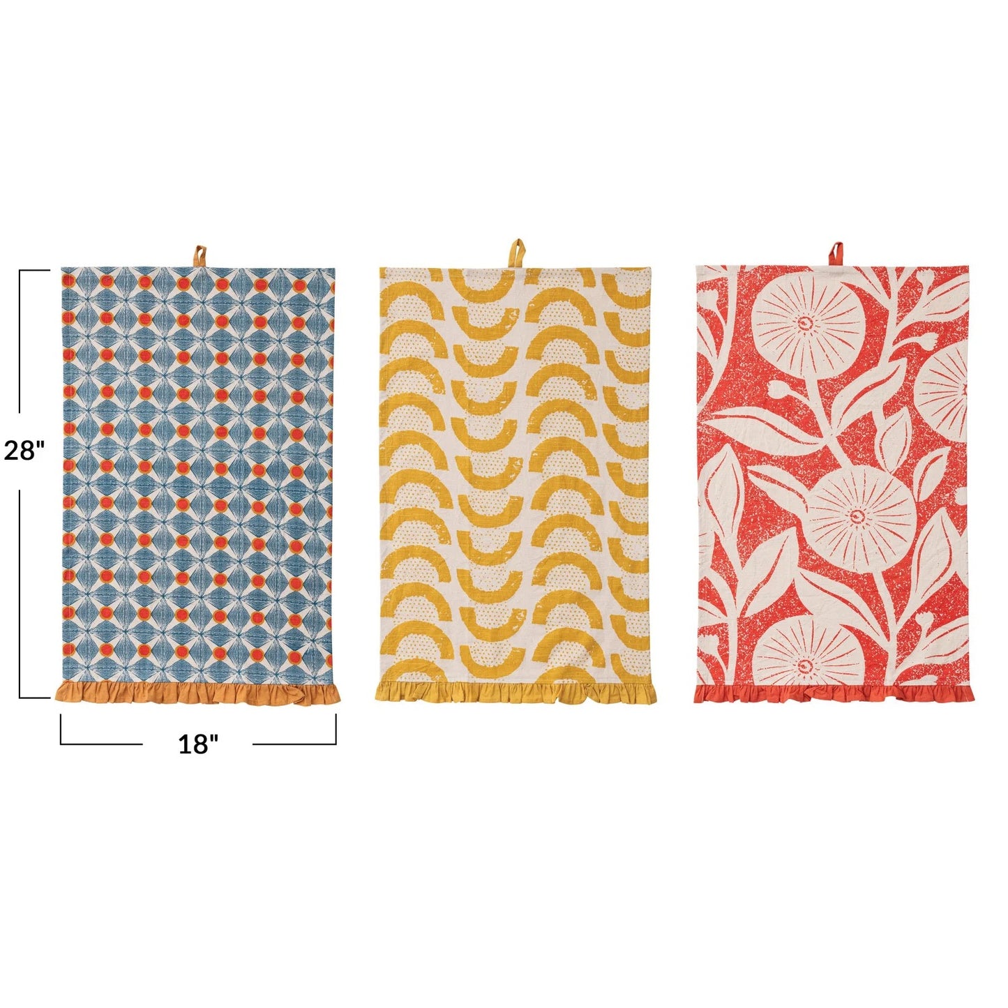 Ruffled Tea Towel, 3 Styles