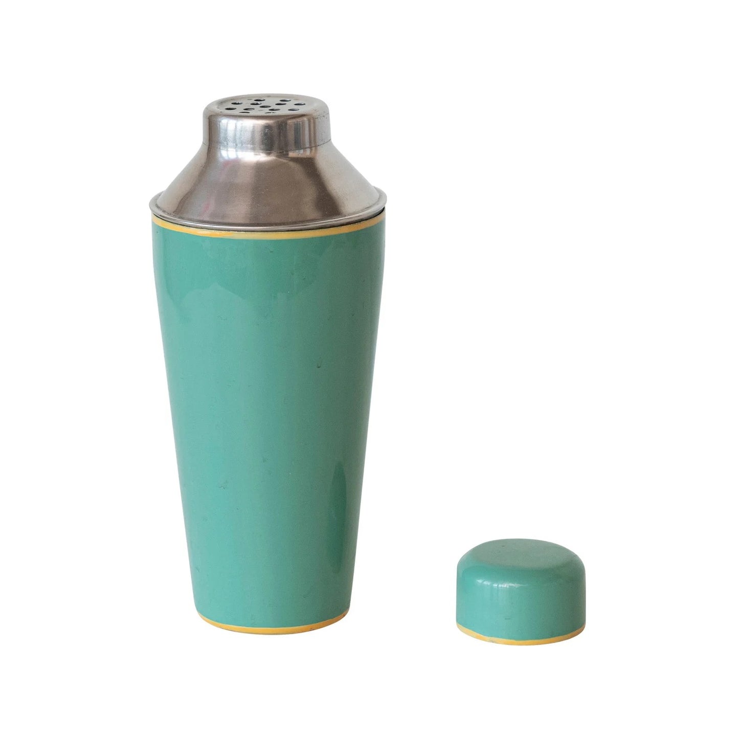 Teal Stainless Steel Cocktail Shaker 20oz.