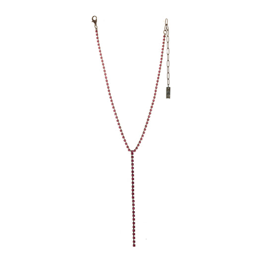 Kassandra Necklace- Fuchsia in Gunmetal